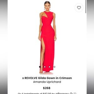 Amanda Uprichard x REVOLVE Gilda Gown in Crimson
